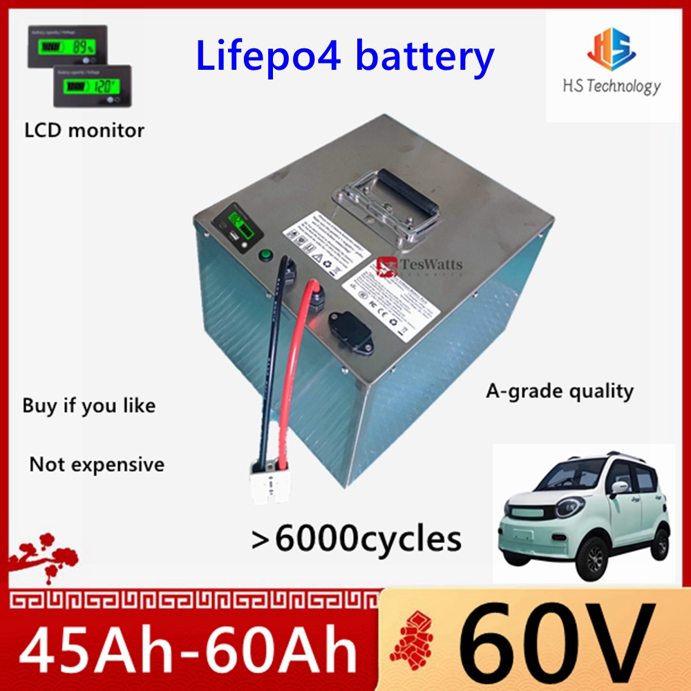 Bateria de Lítio HS Lifepo4 60 - 60V 50Ah Electric Scooter Battery avaliação e preço