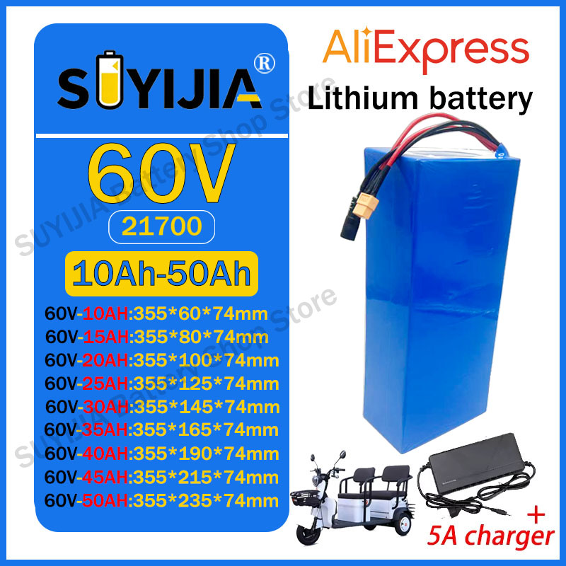 Bateria de Lítio 21700 60V 50A - 60V 50Ah Electric Scooter Battery avaliação e preço